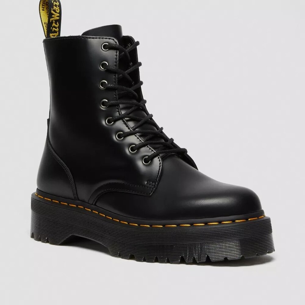 Dr. Martens Jadon Platform Boots_Black Smooth Leather_Women’s Size 8